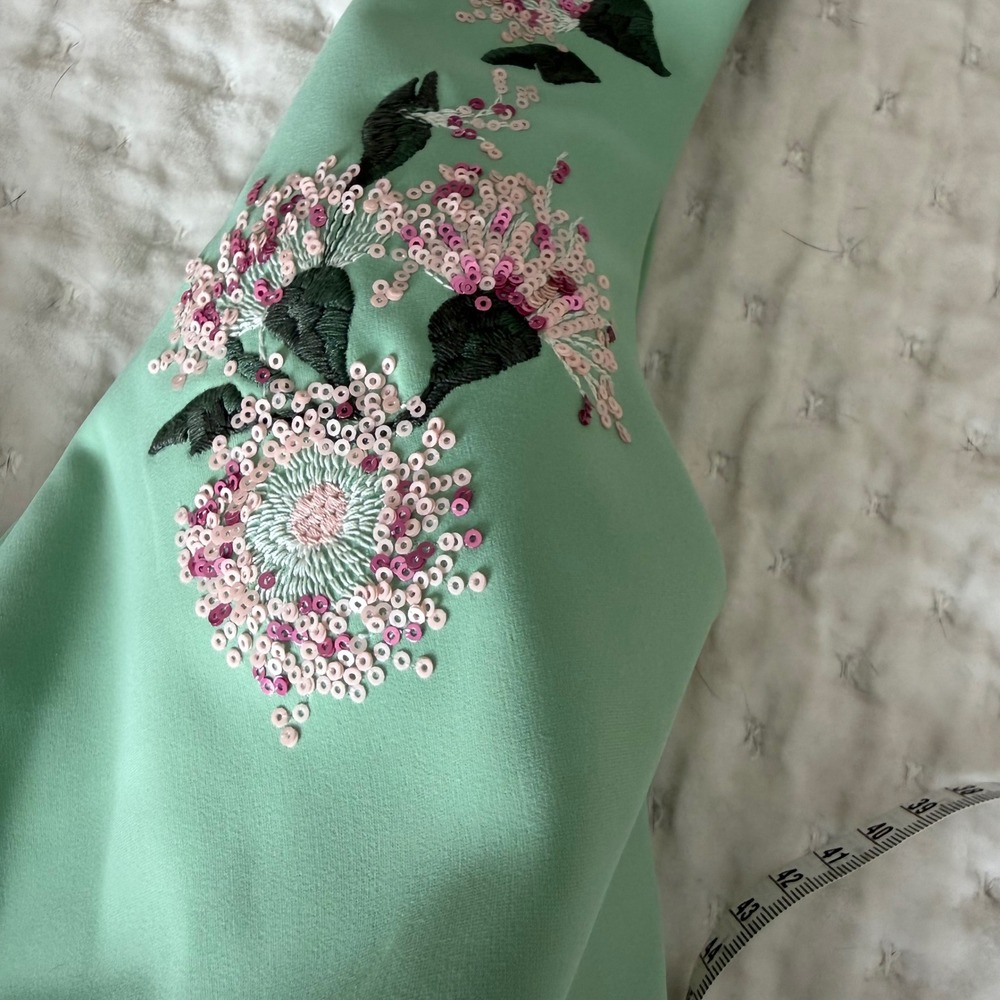 NWT Chiara Boni La Petite Robe One Shoulder Cocktail Dress Sequin Floral IT40/4 - Picture 13 of 16